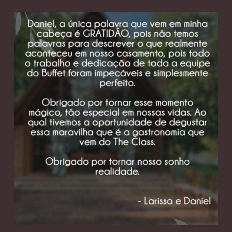 Depoimento casamento 1