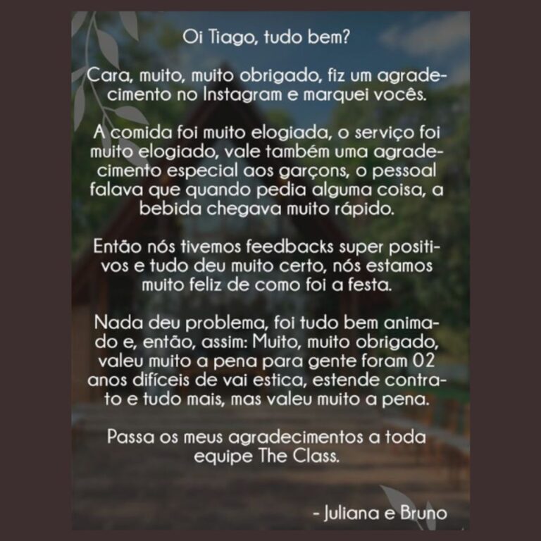 Depoimento casamento 3